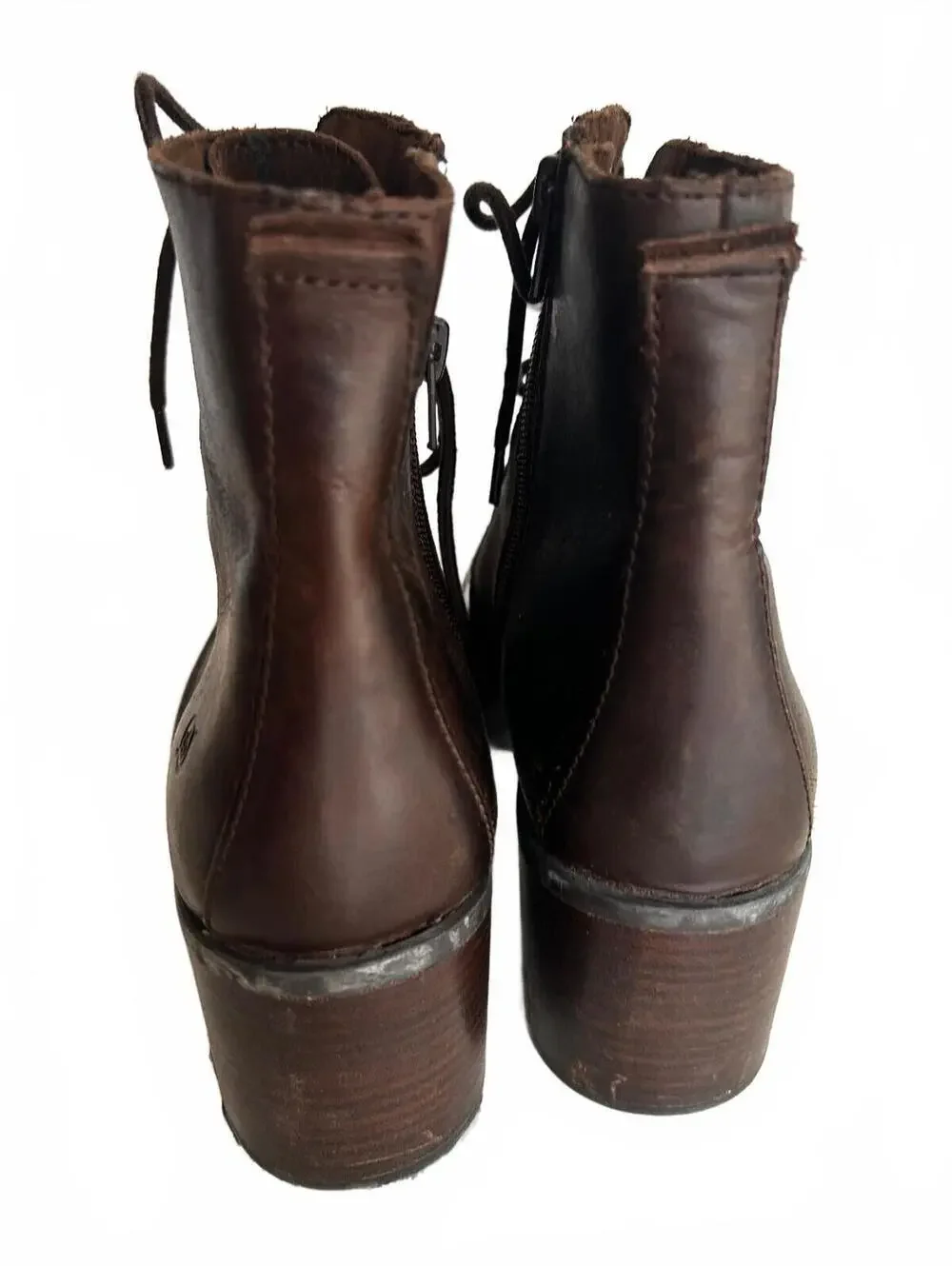 Born Huntley Distressed Brown Leather Boots Women's 11 NWOT